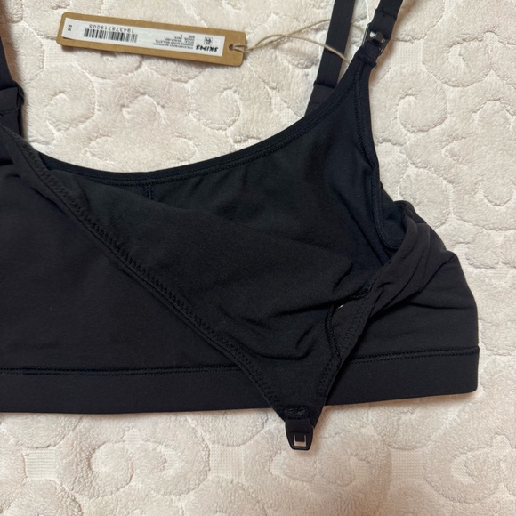 NWT Skims Fits Everybody Maternity Pumping Scoop Bralette Onyx S - Picture 3 of 8